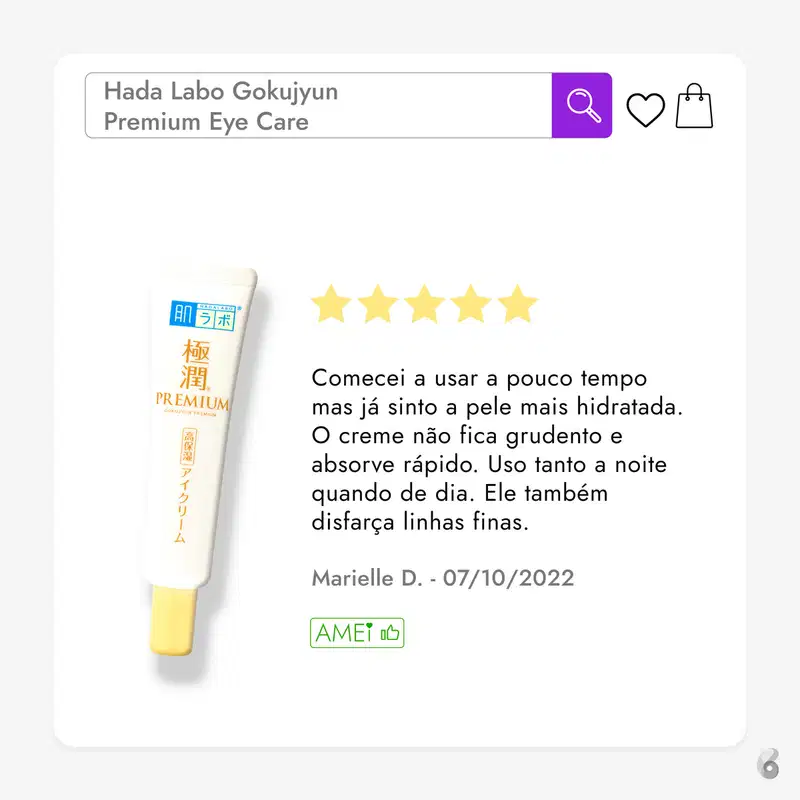 Hada Labo Gokujyun Premium Eye Care - Creme para Área dos Olhos 20g