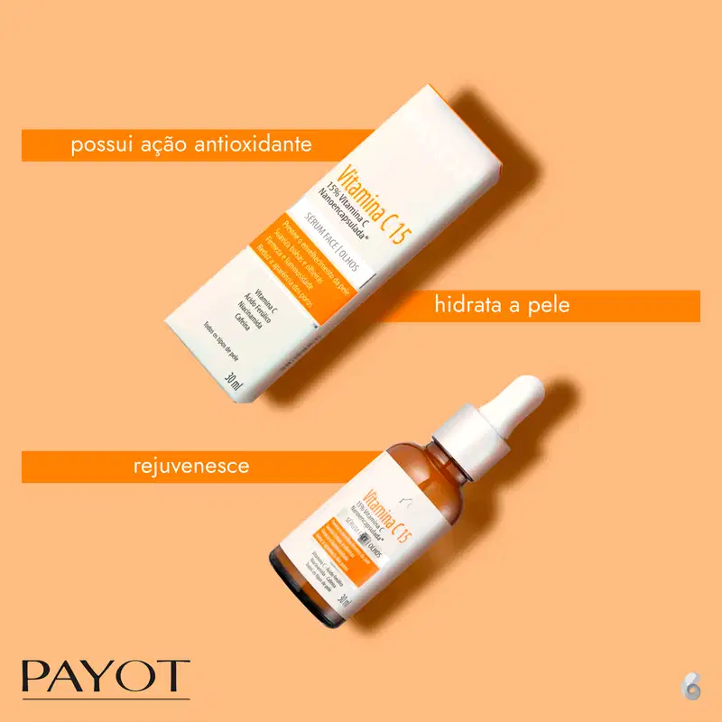 Payot Vitamina C 15 - Sérum Face e Olhos 30ml