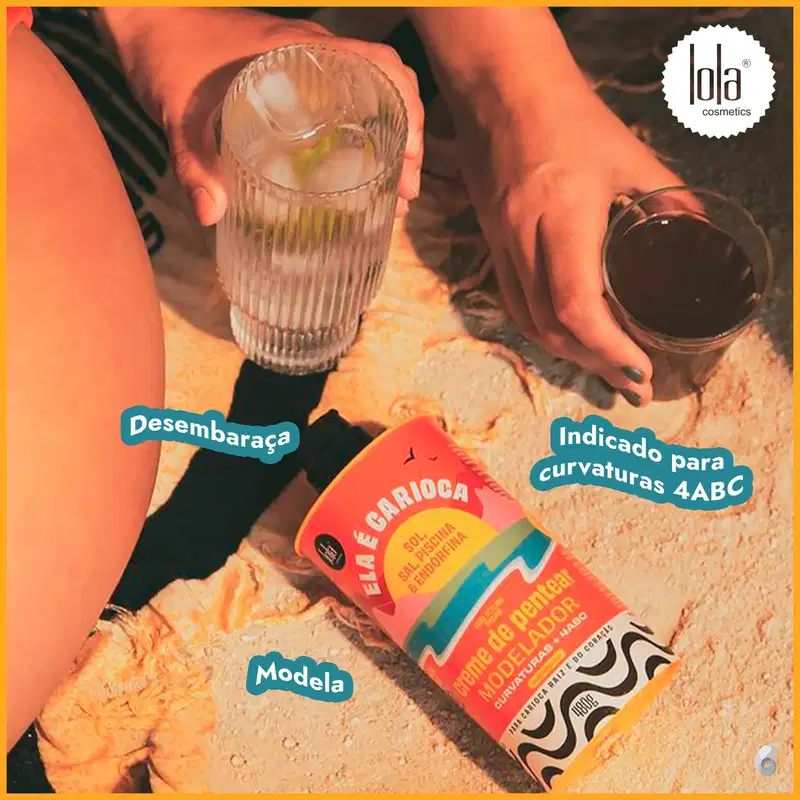 Lola Cosmetics Ela é Carioca Sol, Sal, Piscina & Endorfina 4ABC - Creme de Pentear 480g