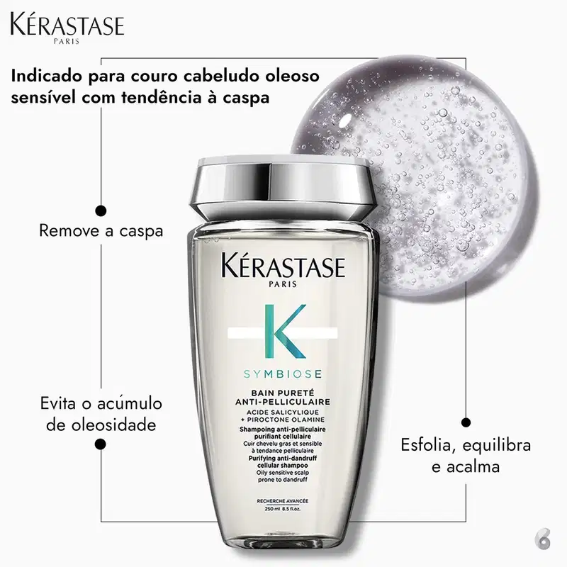 Kérastase Symbiose Bain Pureté Anti-Pelliculaire - Shampoo Anticaspa Purificante 250ml