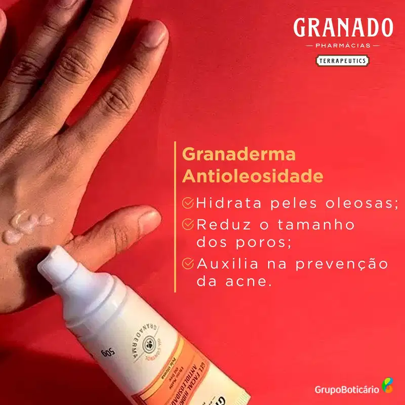 A imagem mostra o produto e ao lado texto destaca benefícios.