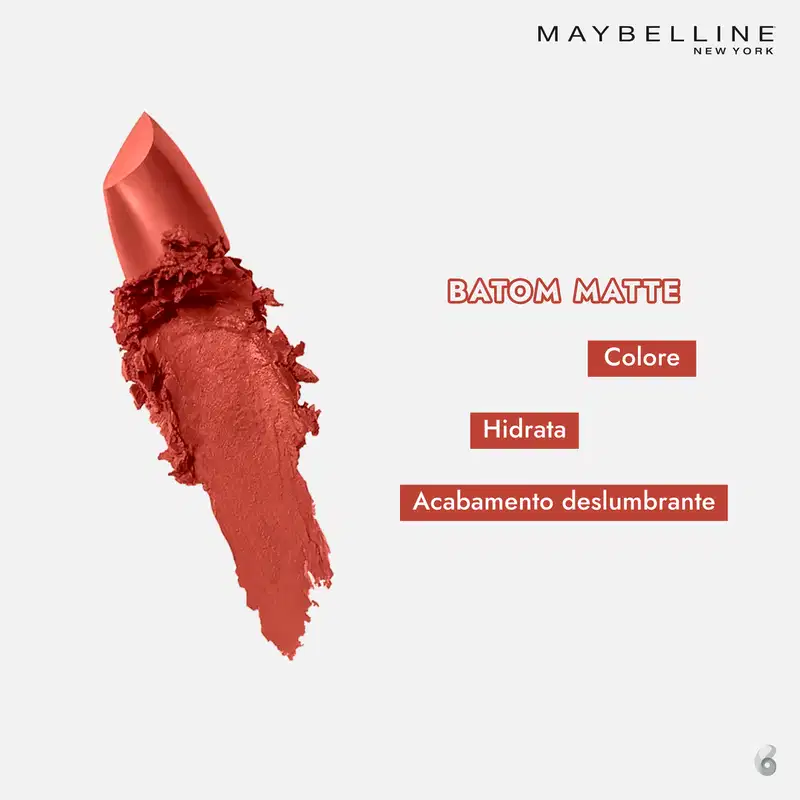 Maybelline Color Sensational Nudes Impecáveis 203 Tô Bege - Batom Matte 4,2g