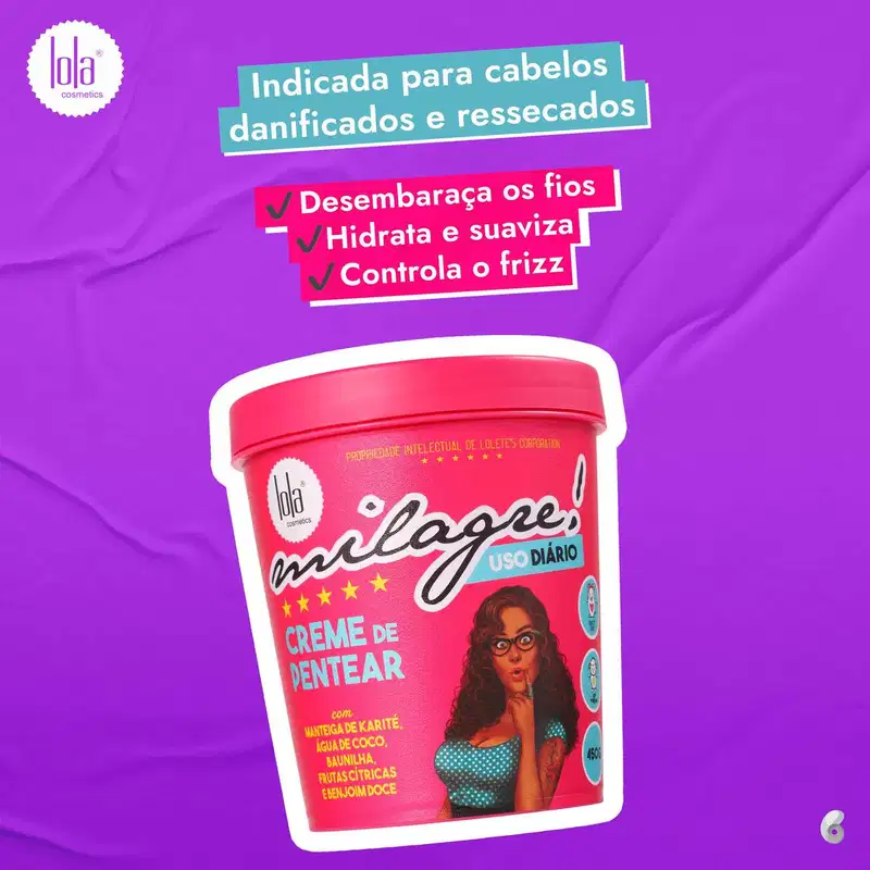 Lola Cosmetics Milagre - Creme de Pentear 930g