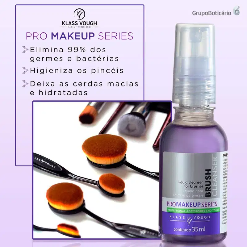 Klass Vough Pro Makeup Series - Limpador de Pincéis 35ml