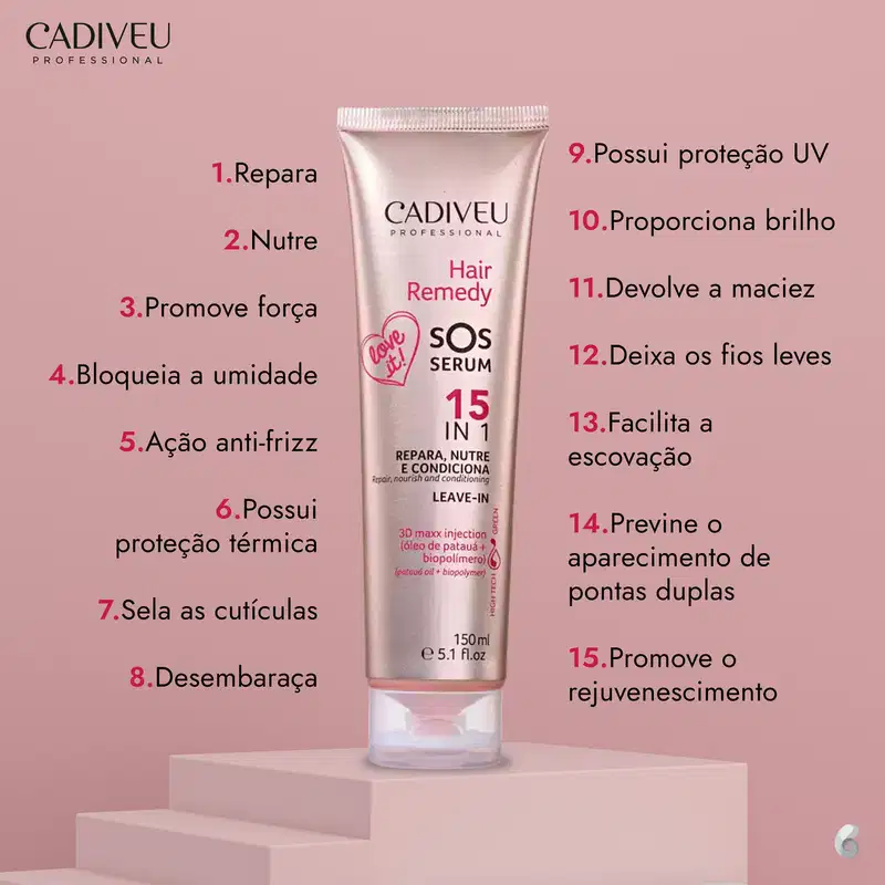 Cadiveu Professional Hair Remedy SOS 15 em 1 - Sérum Leave-in 150ml