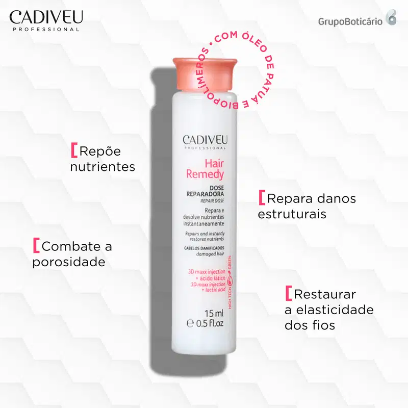 Cadiveu Professional Hair Remedy Dose Reparadora - Ampola Capilar 15ml