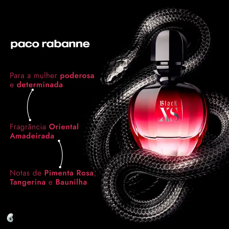 Black XS For Her Rabanne Eau de Parfum - Perfume Feminino 80ml