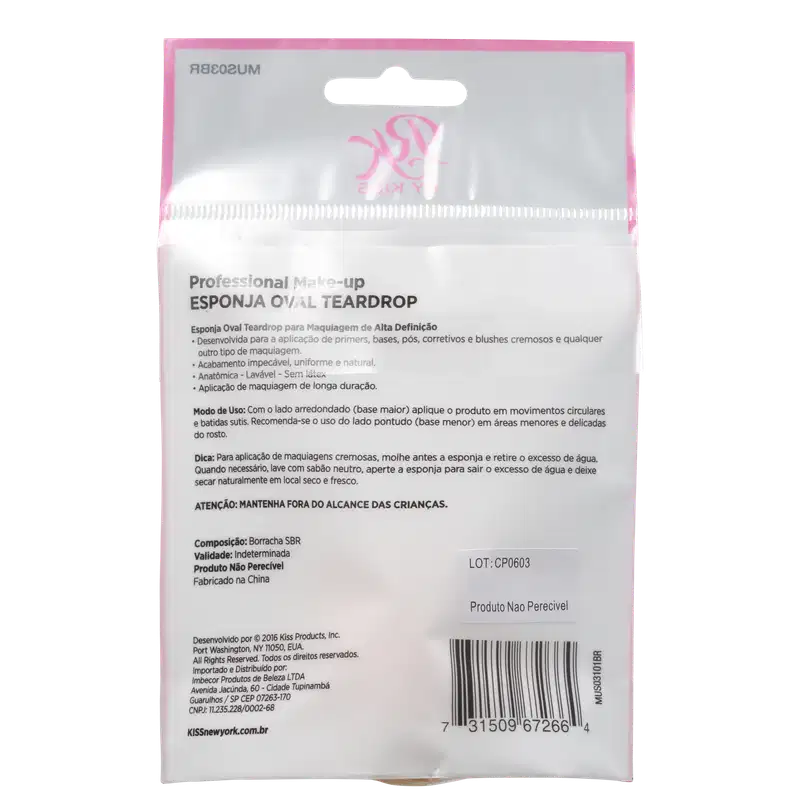 Ruby Kisses Blending Oval Teardrop - Esponja para Maquiagem
