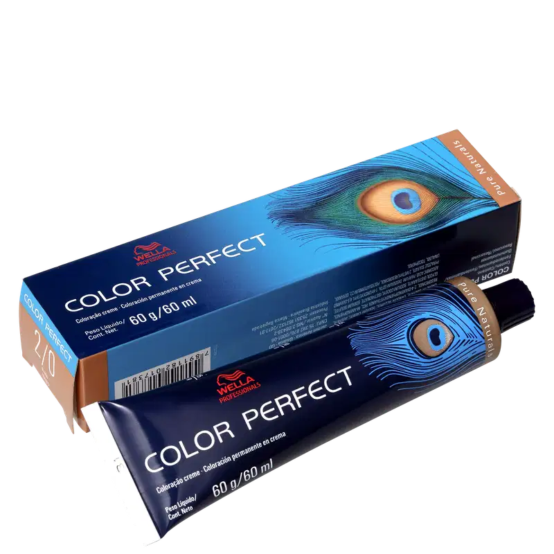 Wella Professionals Color Perfect 2/0 Preto - Coloração Permanente 60g