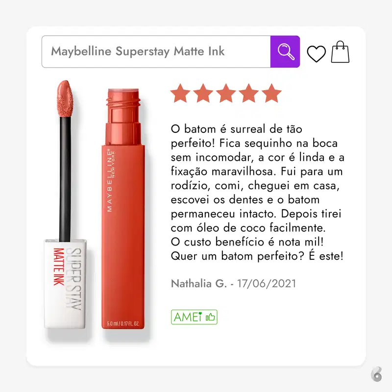 Maybelline NY SuperStay Matte Ink Cor 65 - Batom Líquido 5ml