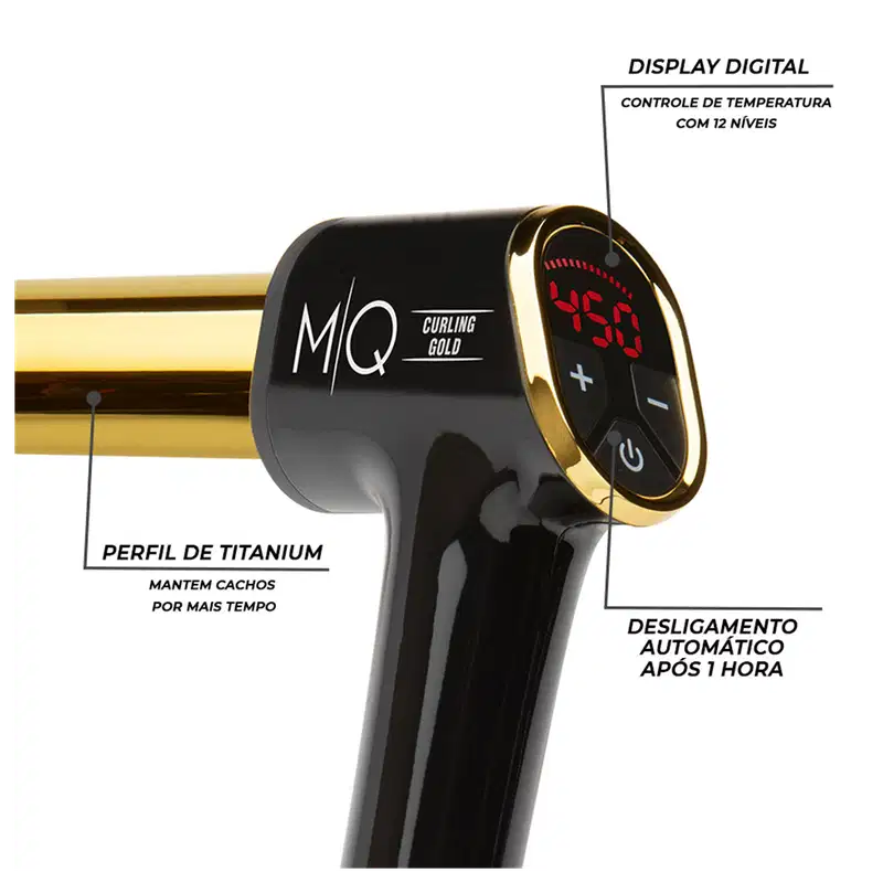 MQ Professional Curling Gold Titanium 32mm - Modelador de Cachos 280g