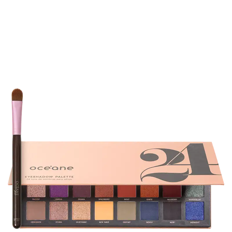 Kit Océane 24 Eyeshadow Palette & Pincel (2 Produtos)