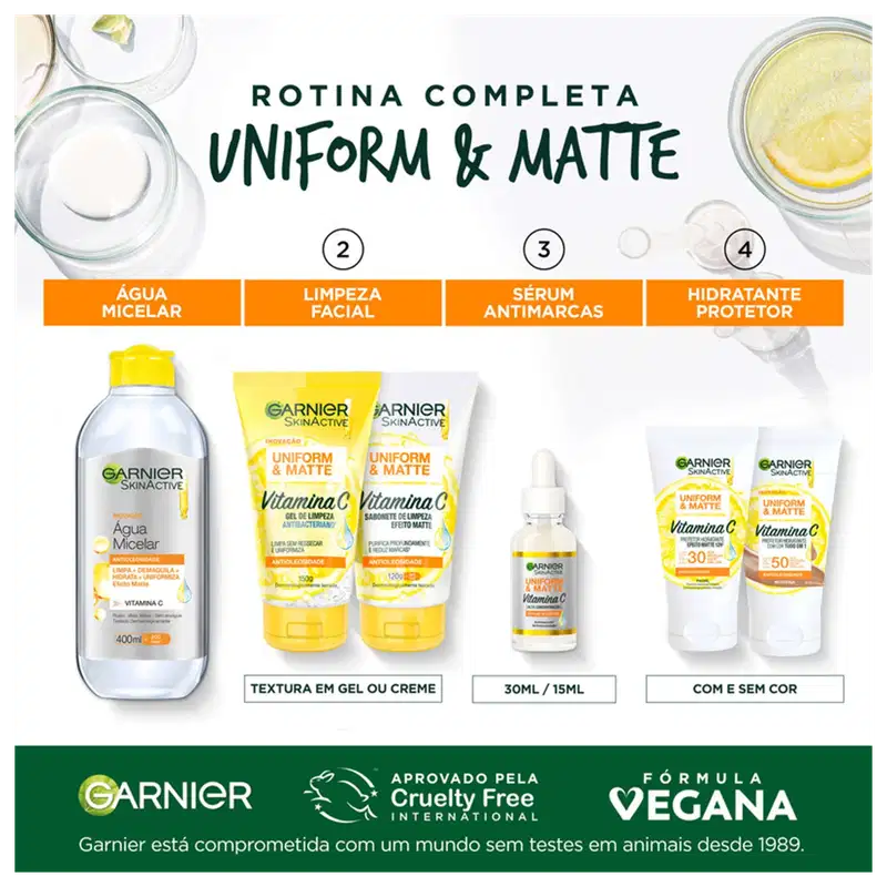 Garnier SkinAtive Uniform & Matte FPS30 - Protetor Hidratante Facial 40g