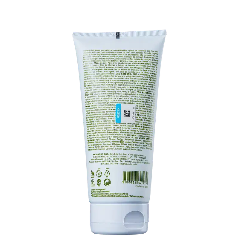 Amend Botanic Beauty Óleo de Moringa & Extrato de Jasmim - Leave-in 180g