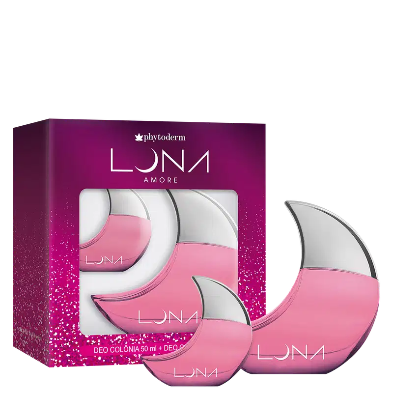 Conjunto Luna Amore Phytoderm Feminino - Deo Colônia 50ml + Deo Colônia 15ml
