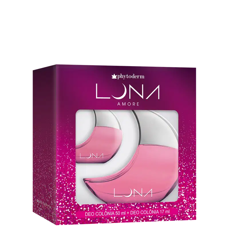 Conjunto Luna Amore Phytoderm Feminino - Deo Colônia 50ml + Deo Colônia 15ml