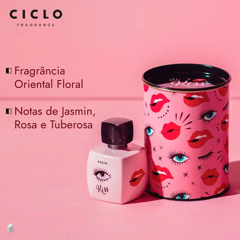 Kiss Ciclo Cosméticos Deo Colônia Lata - Perfume Feminino 100ml