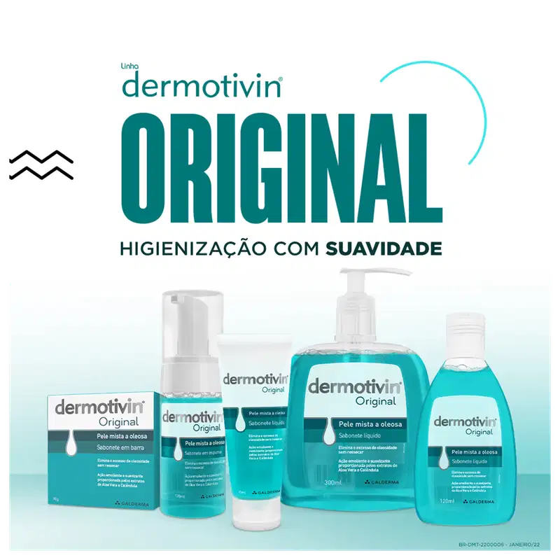 Dermotivin Original Pele Mista - Sabonete Líquido Facial 70ml