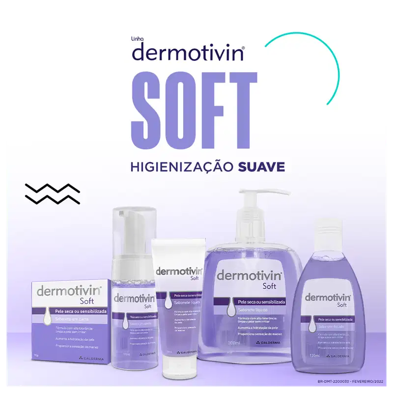 Dermotivin Soft Pele Seca ou Sensibilizada - Sabonete Líquido Facial 70ml