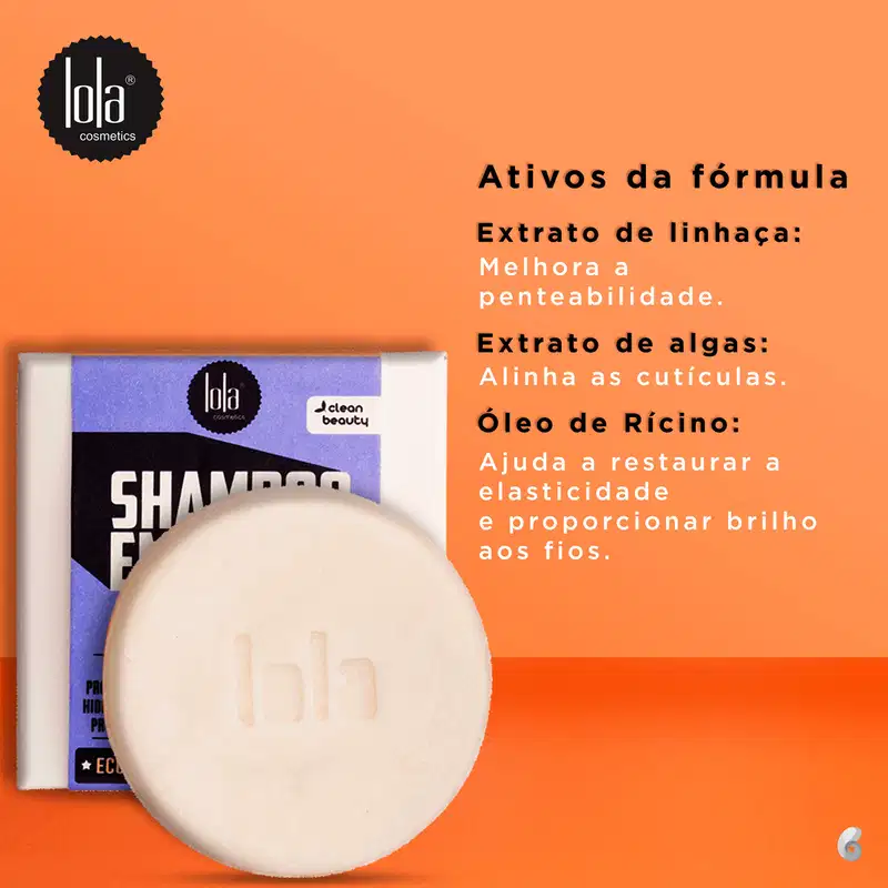 Lola Cosmetics Lisos - Shampoo em Barra 90g