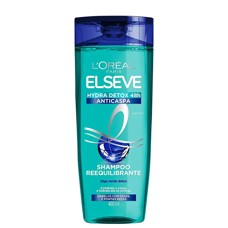 Elseve L'Oréal Paris Hydra Detox 48h Anti-Caspa - Shampoo 400ml