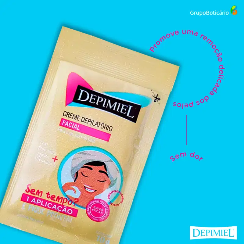 Depimiel Sachê - Creme Depilatório Facial 10g