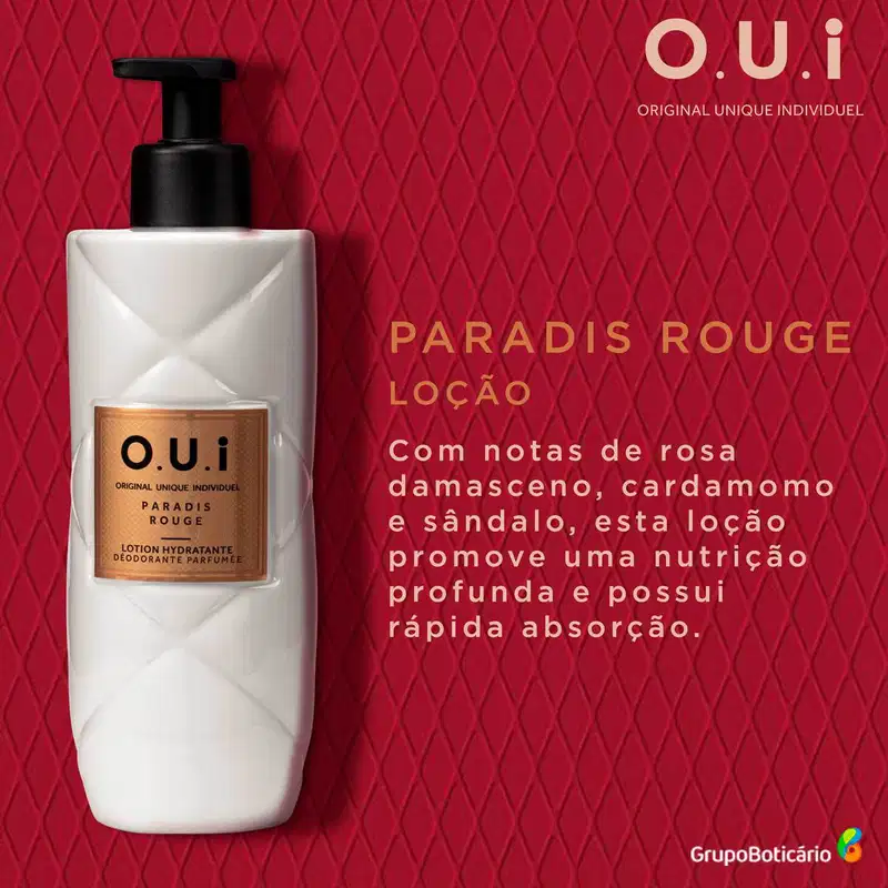 O.U.i Paradis Rouge - Loção Hidratante Desodorante Corporal 400ml