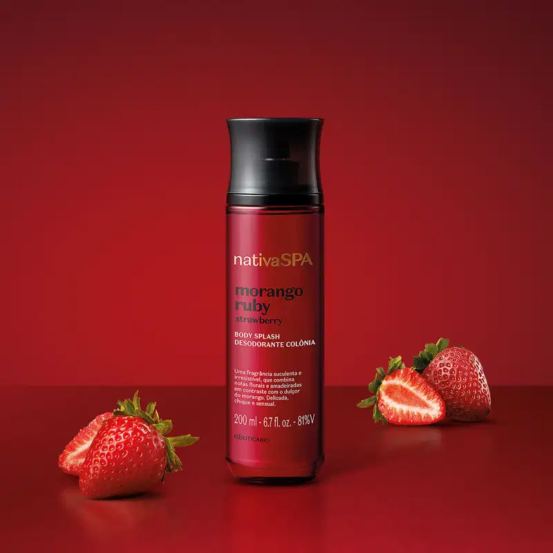 Nativa SPA Morango Ruby o Boticário - Body Splash Desodorante Colônia 200ml
