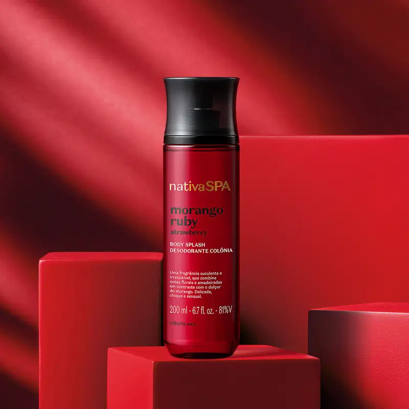Nativa SPA Morango Ruby o Boticário - Body Splash Desodorante Colônia 200ml
