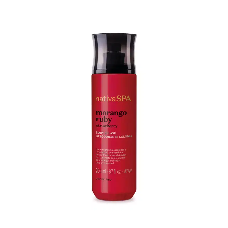 Nativa SPA Morango Ruby o Boticário - Body Splash Desodorante Colônia 200ml