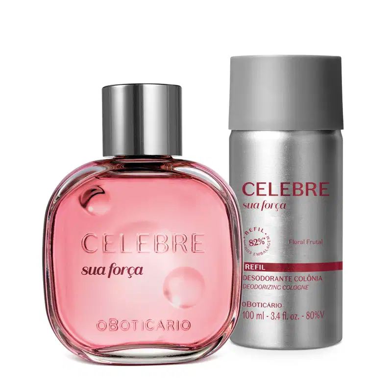 Combo Celebre Sua Força Feminino: Desodorante Colônia 100ml + Refil 100ml