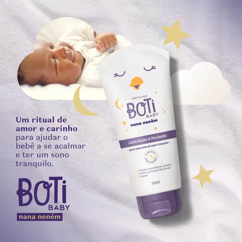 Loção Banho e Pós-Banho Boti Baby Nana Neném 150g