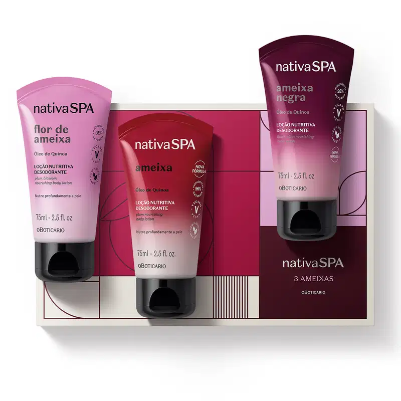 Kit o Boticário Nativa SPA Ameixa Mini (3 Produtos)
