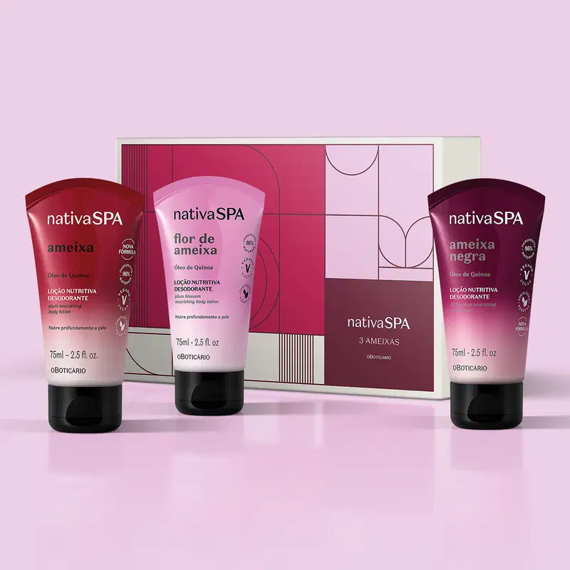 Kit o Boticário Nativa SPA Ameixa Mini (3 Produtos)