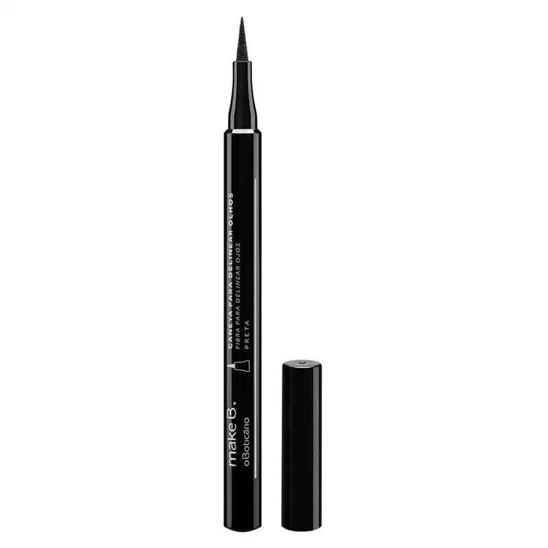Caneta Delineadora para Olhos Ponta Fina Preta Make B. 1,2ml