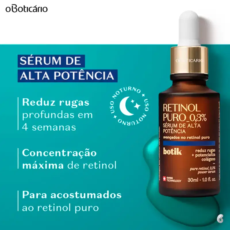 o Boticário Botik Retinol Puro - Sérum Facial de Alta Potência 30ml