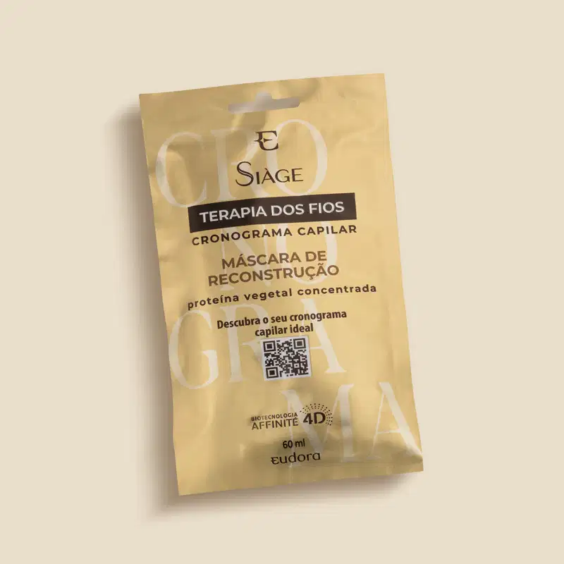 Eudora Siàge Terapia dos Fios Cronograma Capilar Reconstrução Sachê - Máscara Capilar 60ml