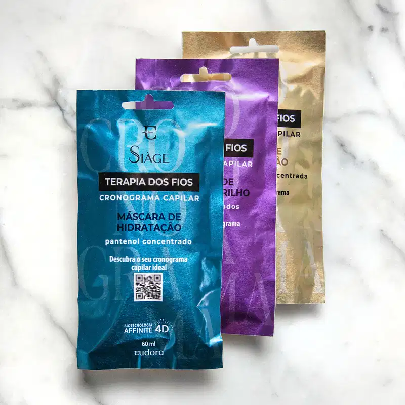 Combo Cronograma Capilar Siàge Terapia dos Fios Máscara Capilar: Reconstrução 60ml + Hidratação 60ml + Nutrição 60ml