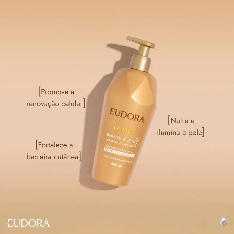 Eudora La Piel Cristais do Himalaia - Hidratante Desodorante Corporal 400ml