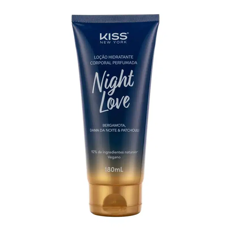 Kit Body Splash + Loção Hidratante Night Love Kiss New York
