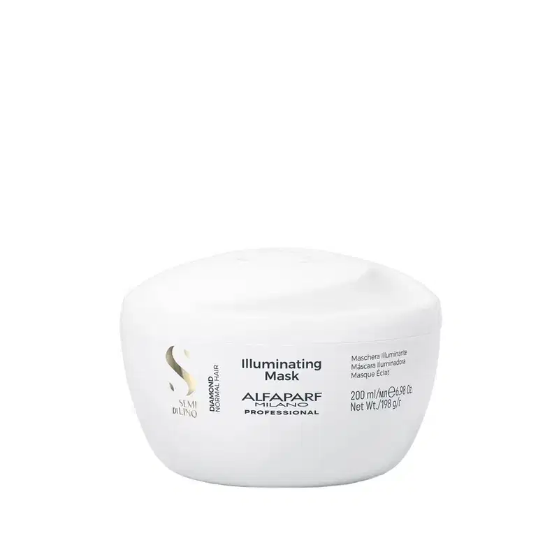 Kit Alfaparf Semi Di Lino Diamond - Shampoo 250ml + Condicionador 200ml + Máscara 200ml + Leave in 200ml