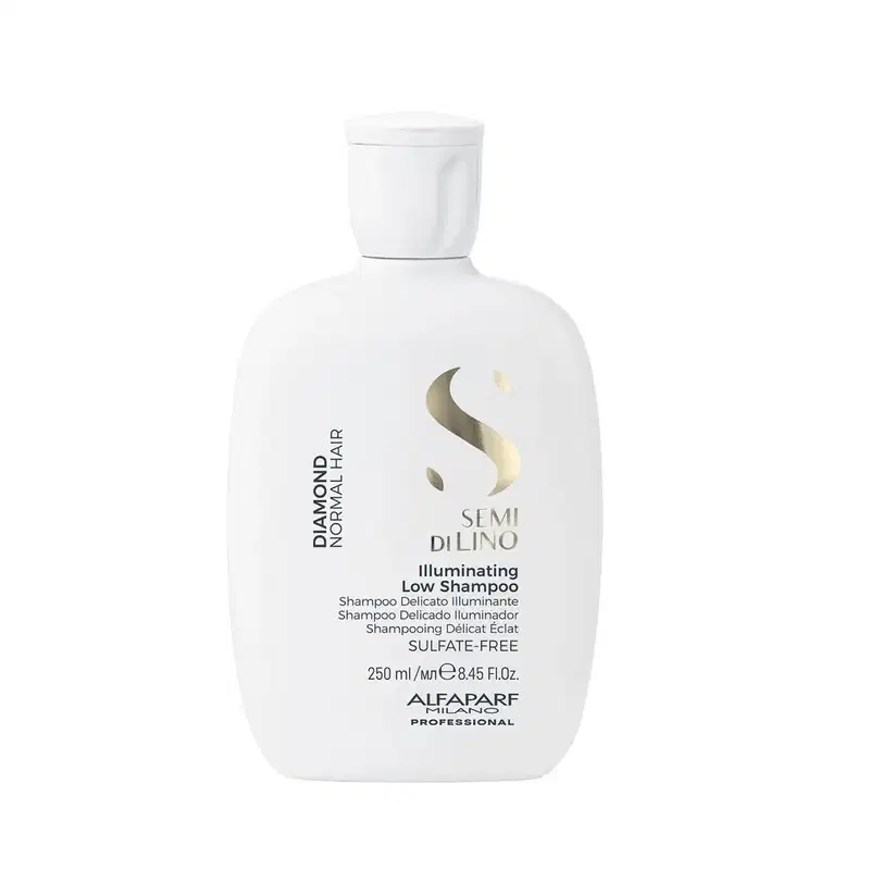 Kit Alfaparf Semi Di Lino Diamond - Shampoo 250ml + Condicionador 200ml + Máscara 200ml + Leave in 200ml
