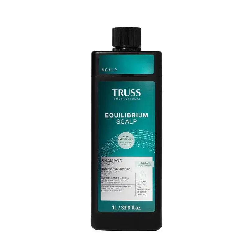 Kit TRUSS Equilibrium Scalp - Shampoo 1L + Condicionador 1L + Máscara 150g + Uso Obrigatório Óleo 30ml