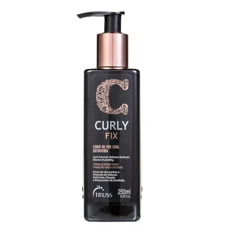 Kit Truss Curly - Shampoo 300ml + Condicionador 300ml + Leave-in Fix 250ml + Frizz Zero 260ml