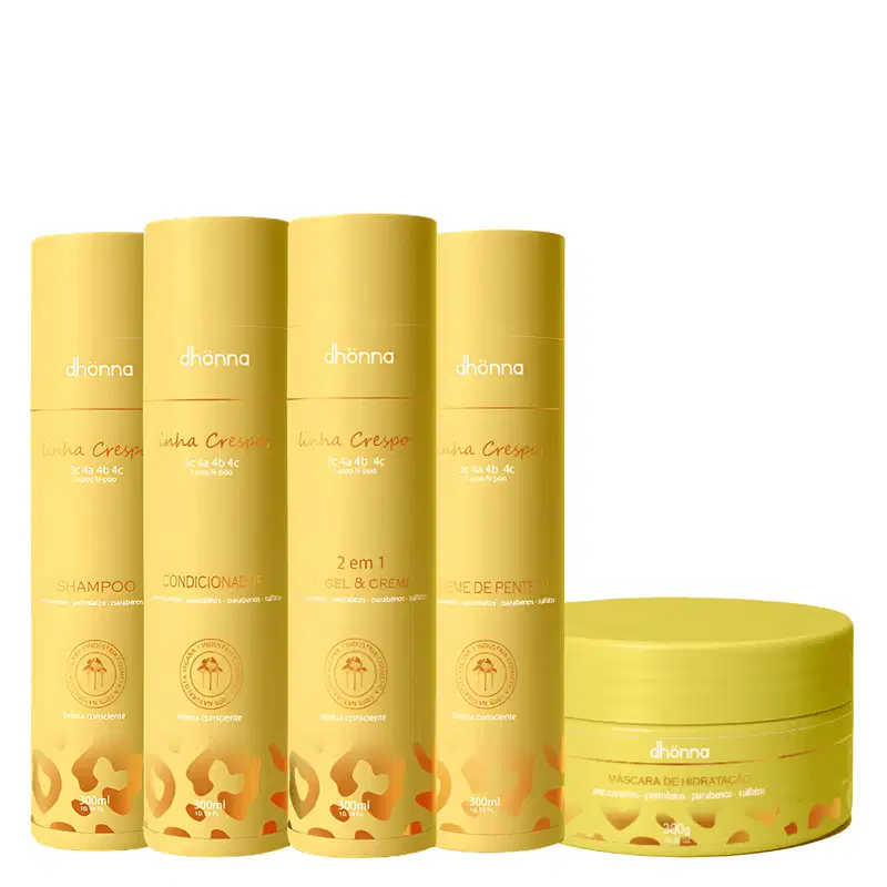 Kit Crespos Dhonna | 5 Passos para Definição, Hidratação e Brilho