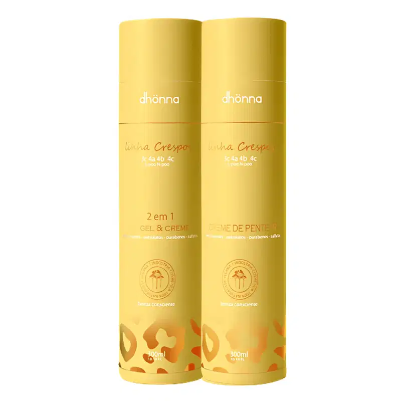 Duo Creme e Gel Creme Crespos - Dhonna | Nutrição e Brilho Intenso Para Crespos
