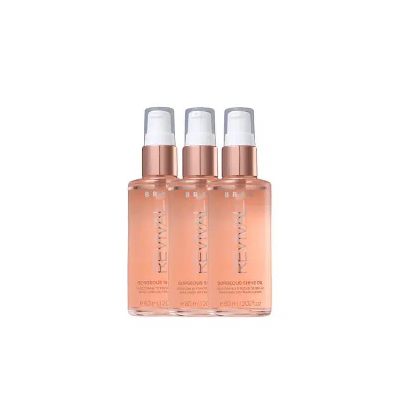 Kit 3 Revival Geogeos Shine Oil 60ml - BRAÉ