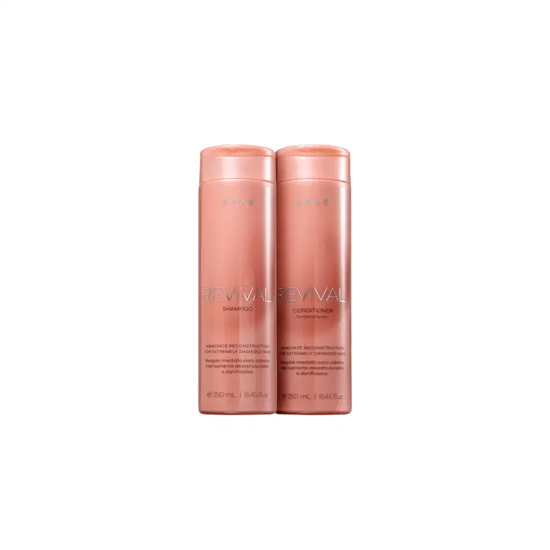 Kit Braé Revival - Shampoo, Condicionador, Máscara e Óleo