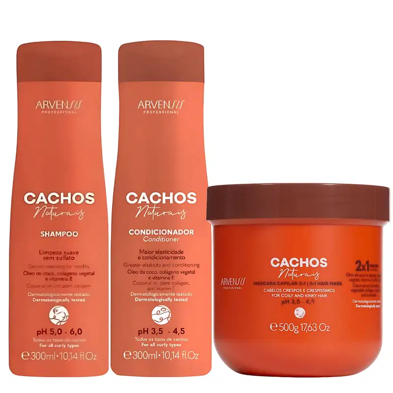 Trio Shampoo, Condicionador e Creme 2x1 500g - Arvensis | Limpeza Suave, Hidratação e Finalização