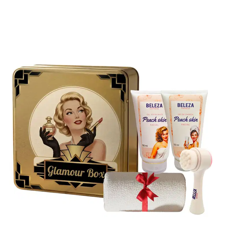Kit Presente Limpeza e Esfoliação com lata decorada Beleza Express
